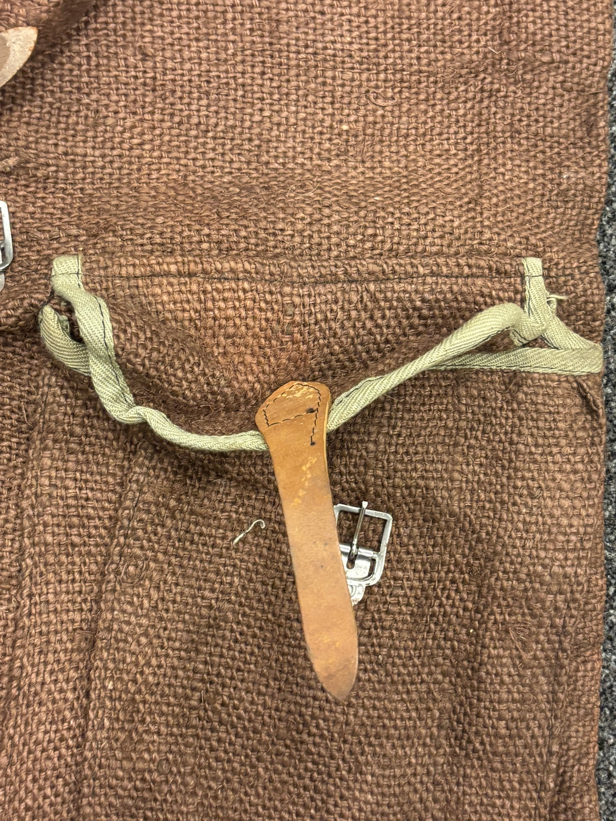 Franse militaire jute rugzak WW2