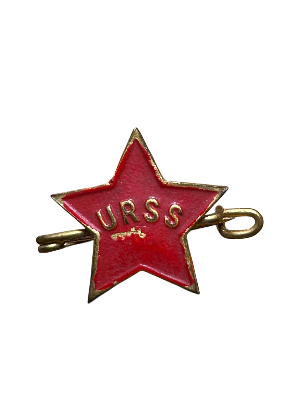 Vintage URSS enamel star pin - Cold War era