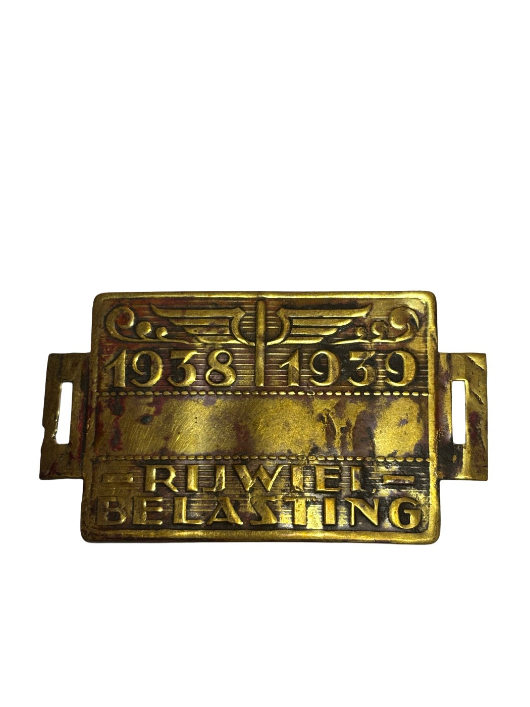 Dutch Bicycle Tax Plate 1938-1939