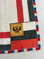 Uniek zeldzaam WO1 handgeschilderd herdenkingsvaandel linnen 2 x 2,15 M