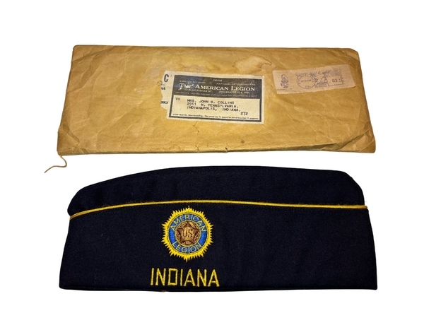 WWI American Legion Garrison Cap with Shipping Envelope (1944) hover image
