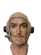 Casque de vol original anglais de type D de la Royal Air Force (RAF) Seconde Guerre mondiale