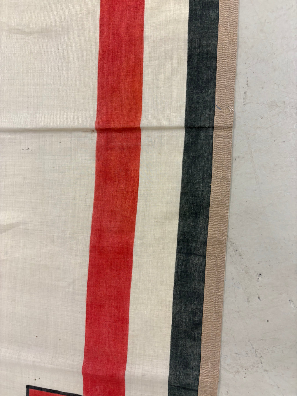 Uniek zeldzaam WO1 handgeschilderd herdenkingsvaandel linnen 2 x 2,15 M