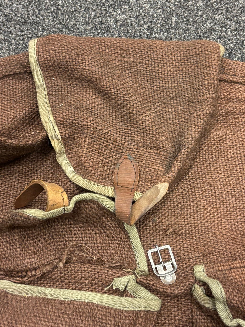 Franse militaire jute rugzak WW2