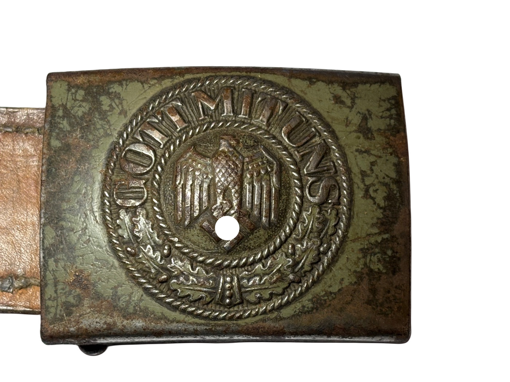 German Wehrmacht belt buckle with leather strap 1941