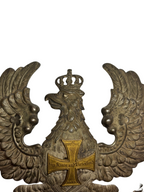 Prussian Landwehr Officer Helmet Plate M1895 - Two-metal version