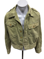 Brits legerwerkjack groen denim jaren 50