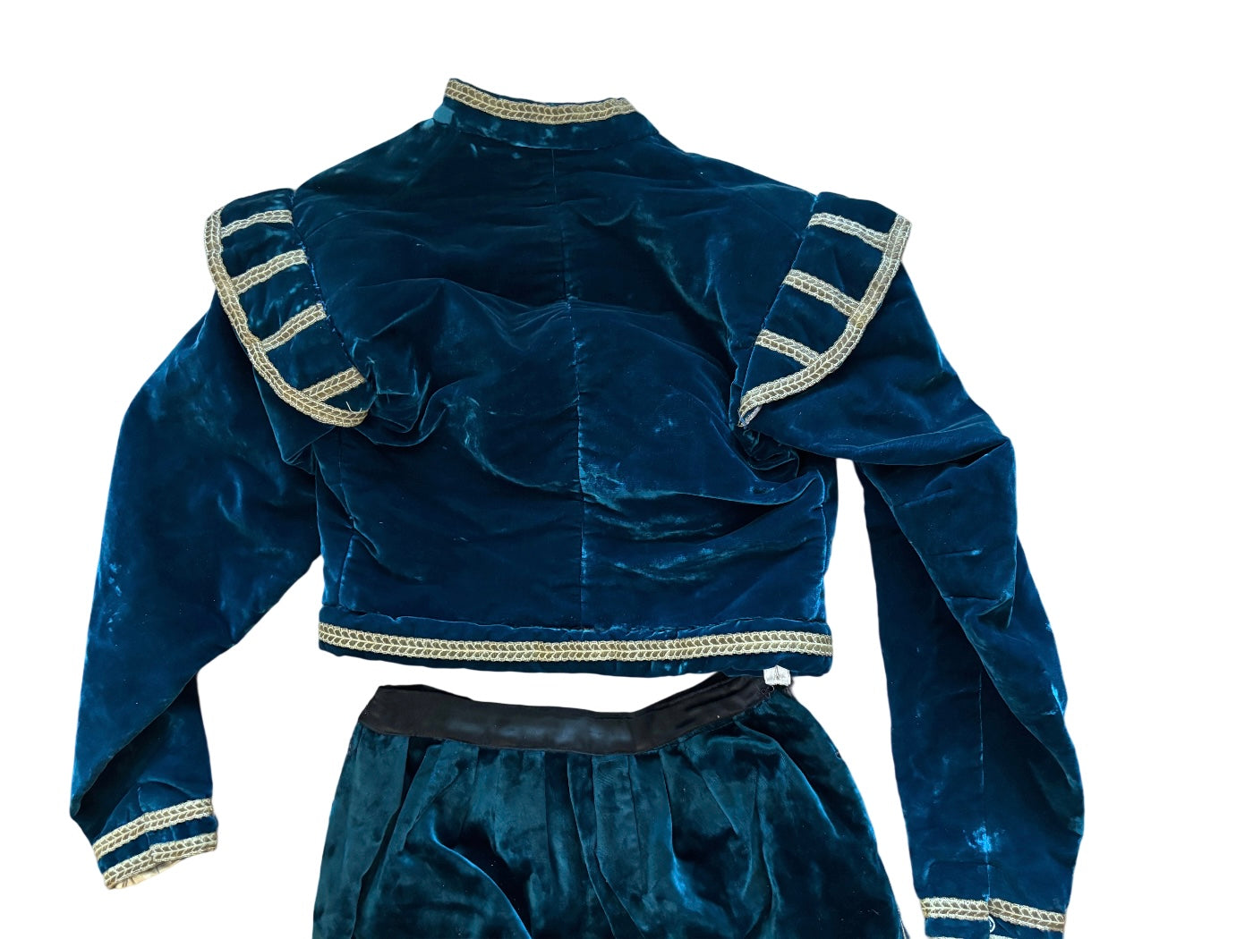 Antique French velvet theater costume, ca. 1940