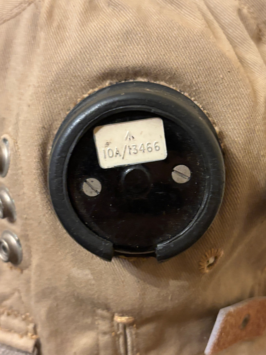 Casque de vol original anglais de type D de la Royal Air Force (RAF) Seconde Guerre mondiale