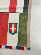 Uniek zeldzaam WO1 handgeschilderd herdenkingsvaandel linnen 2 x 2,15 M