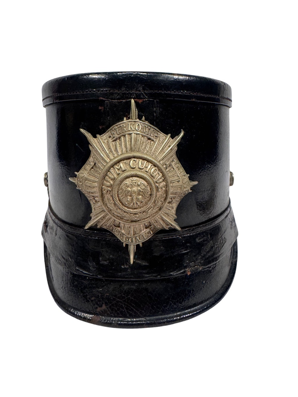 Preußischer Mannschafts-Tschako für das Garde-Jäger- oder Garde-Schützen-Bataillon, Modell ca. 1910–1914