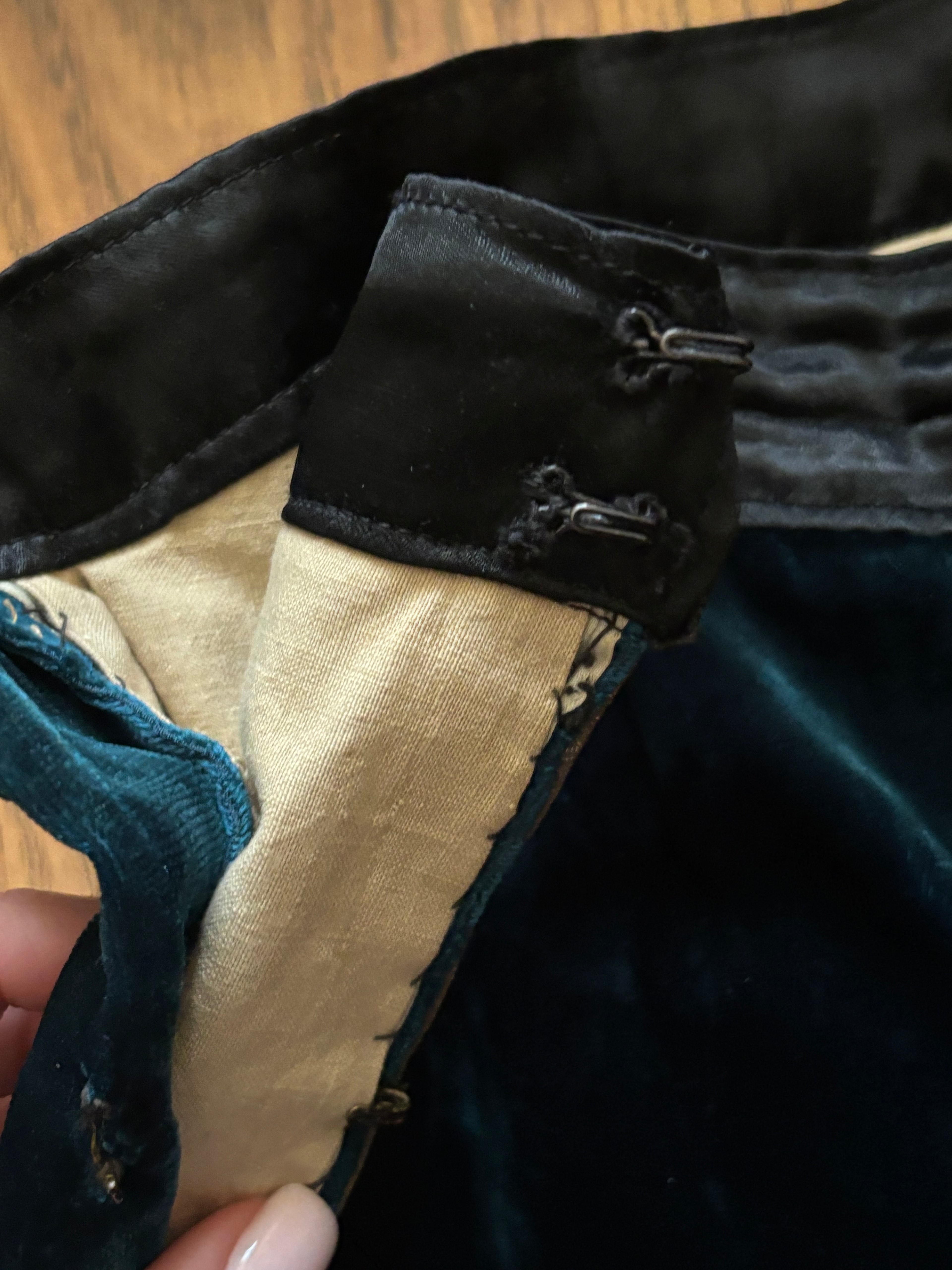 Antique French velvet theater costume, ca. 1940