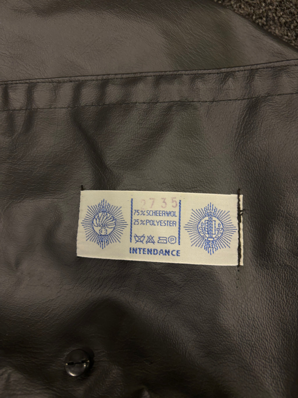 KMAR kunstlederen jas - gevoerd - 1970