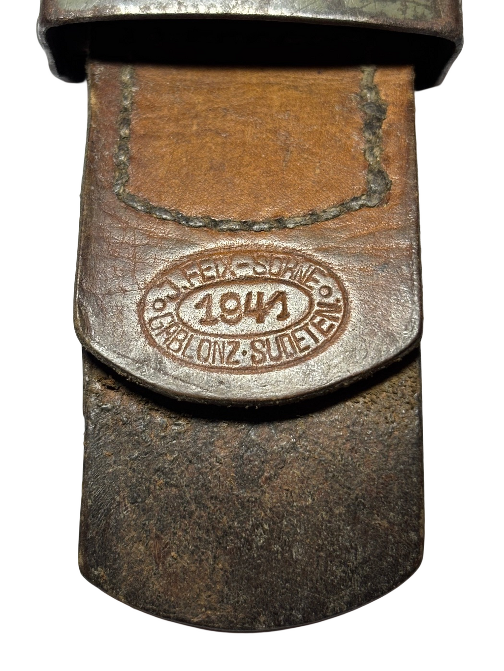 German Wehrmacht belt buckle with leather strap 1941
