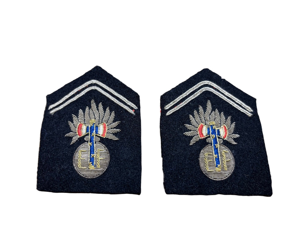 Very rare pair of Vichy collar badges, Maréchal Pétain WW2 bodyguard