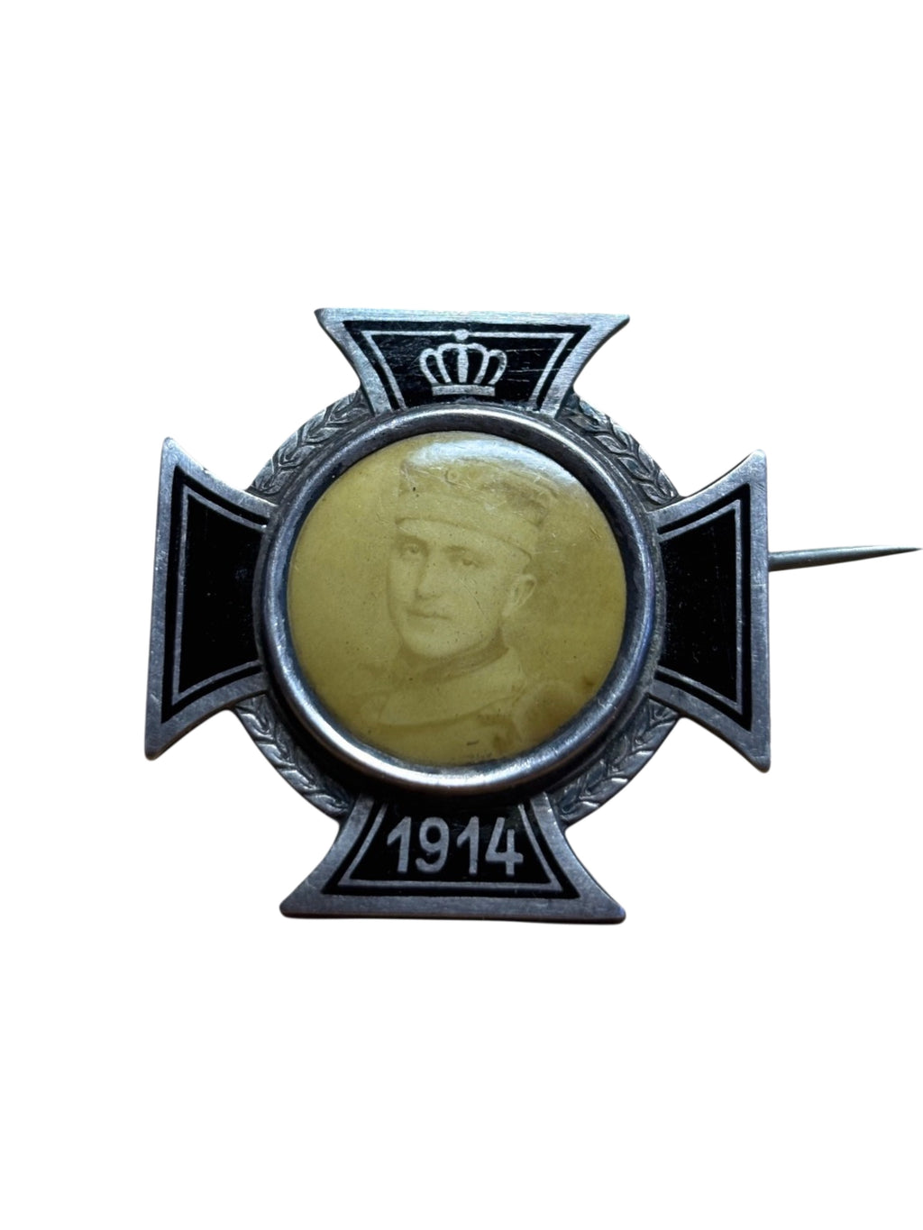 Duitse WW1 Patriotische Brosche - Eisernes Kreuz 1914 Soldatenportret