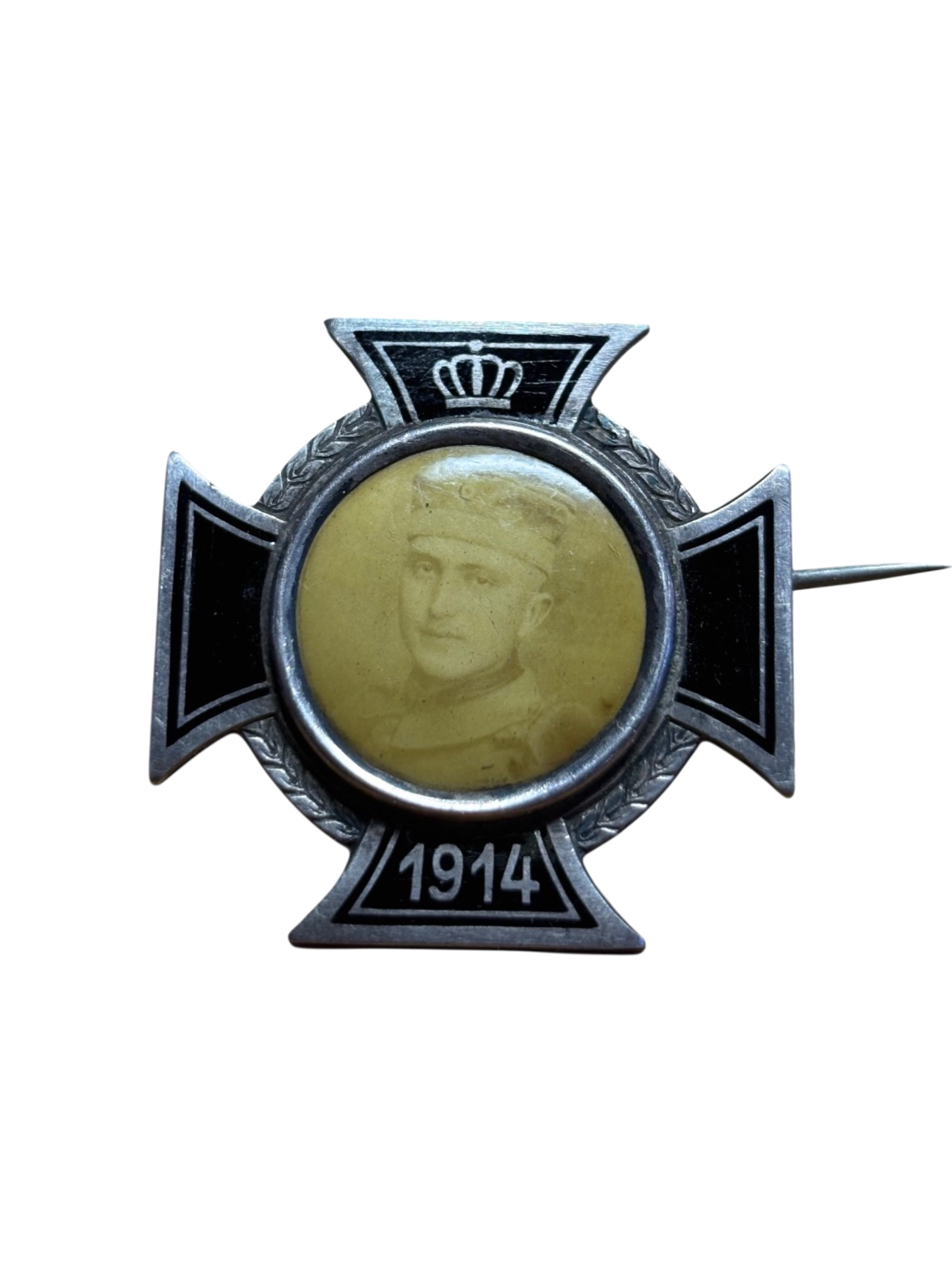Duitse WW1 Patriotische Brosche - Eisernes Kreuz 1914 Soldatenportret