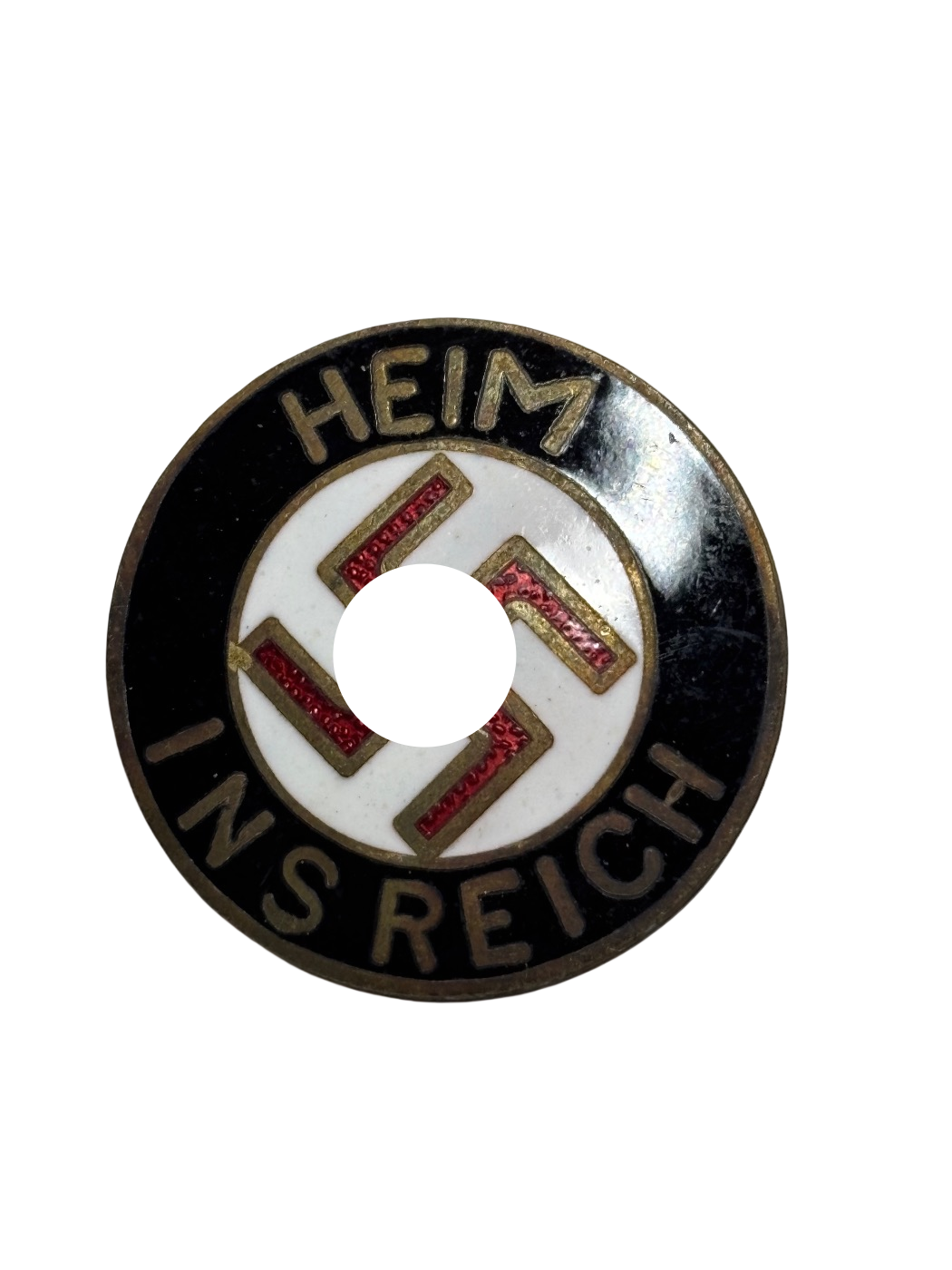 NSDAP supporter insigne Heim Ins Reich - Maker gemarkeerd K&Q