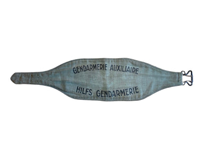 Brassard rare de gendarmerie auxiliaire française de Vichy Seconde Guerre mondiale
