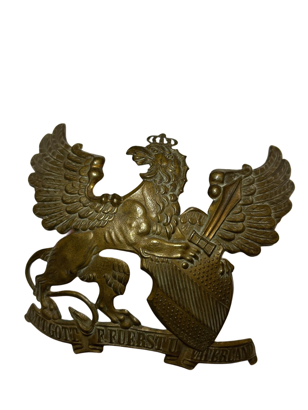 Baden Pickelhaube Helmplaat M1891 Officiersuitvoering