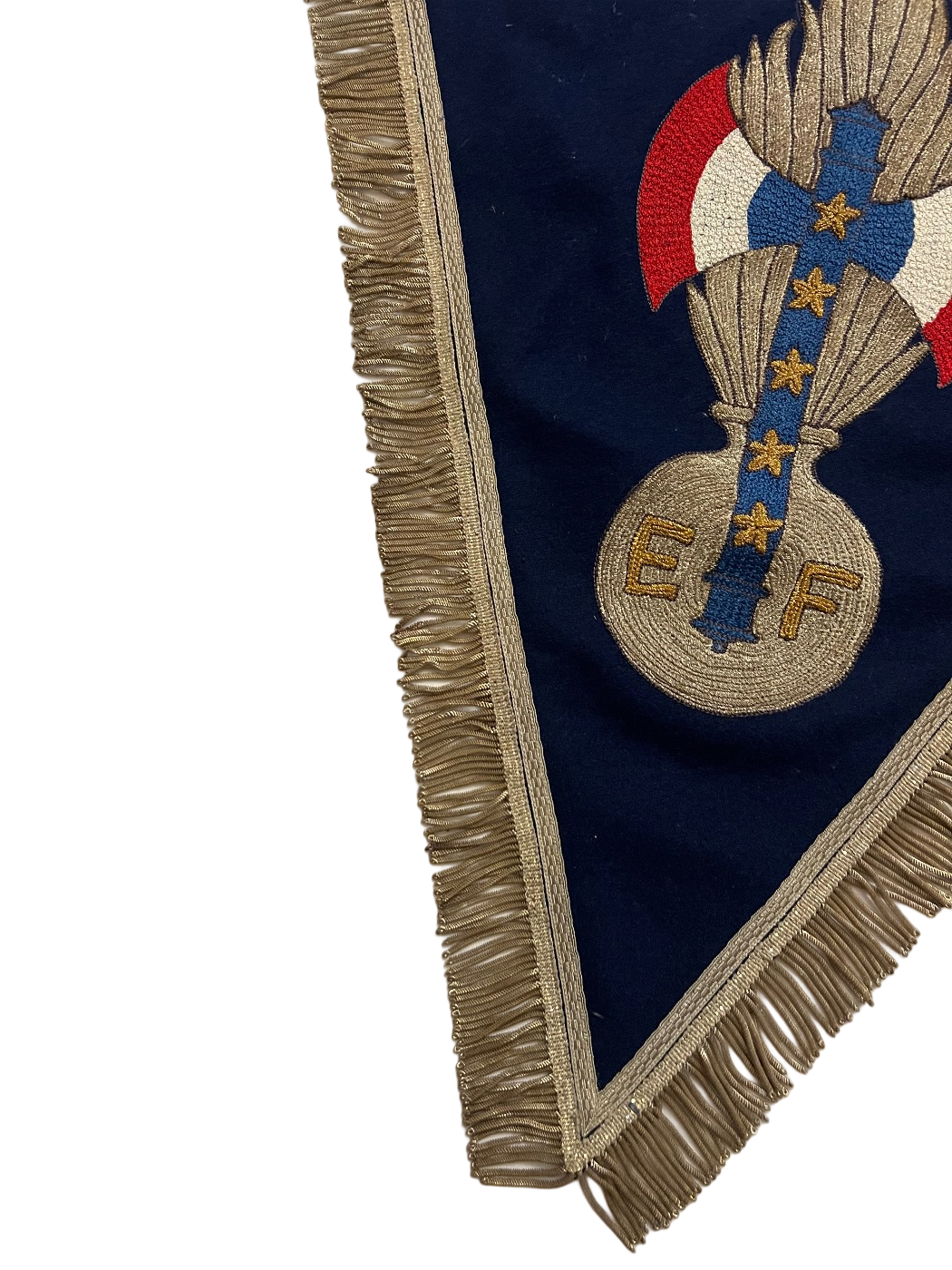 Zeldzaam Pétain Français Ceremonieel Vaandel - Vichy Periode