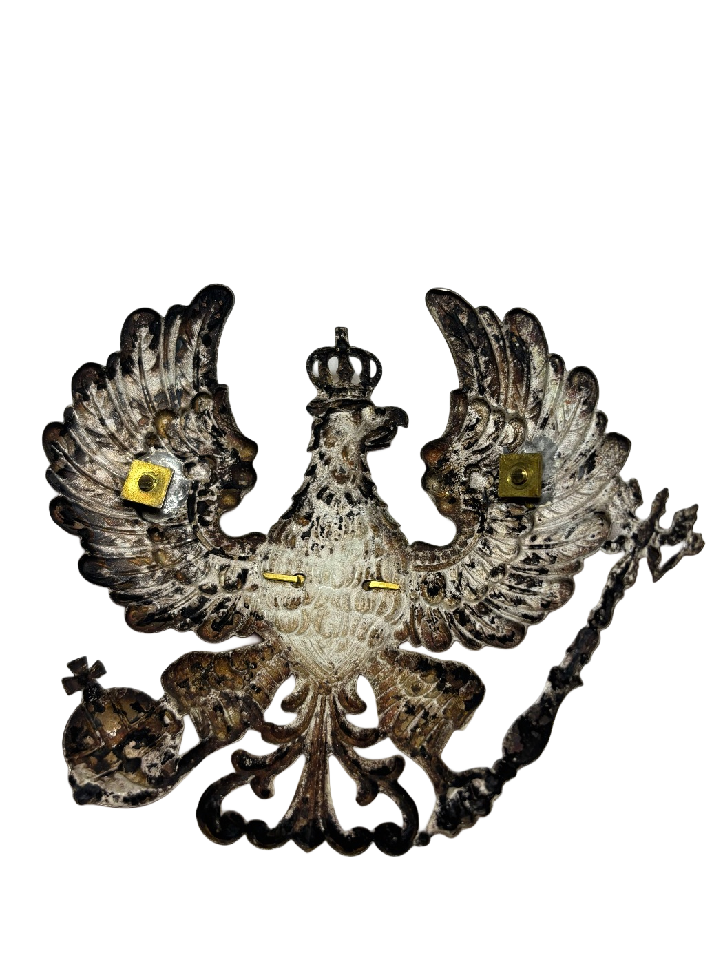 Prussian Landwehr Officer Helmet Plate M1895 - Two-metal version