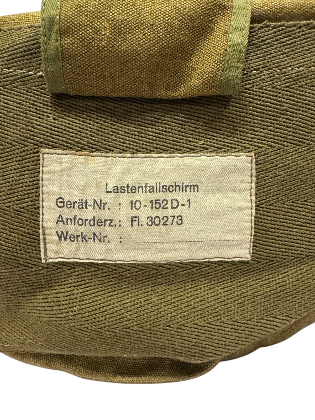 Duitse Luftwaffe Lastenfallschirm WW2