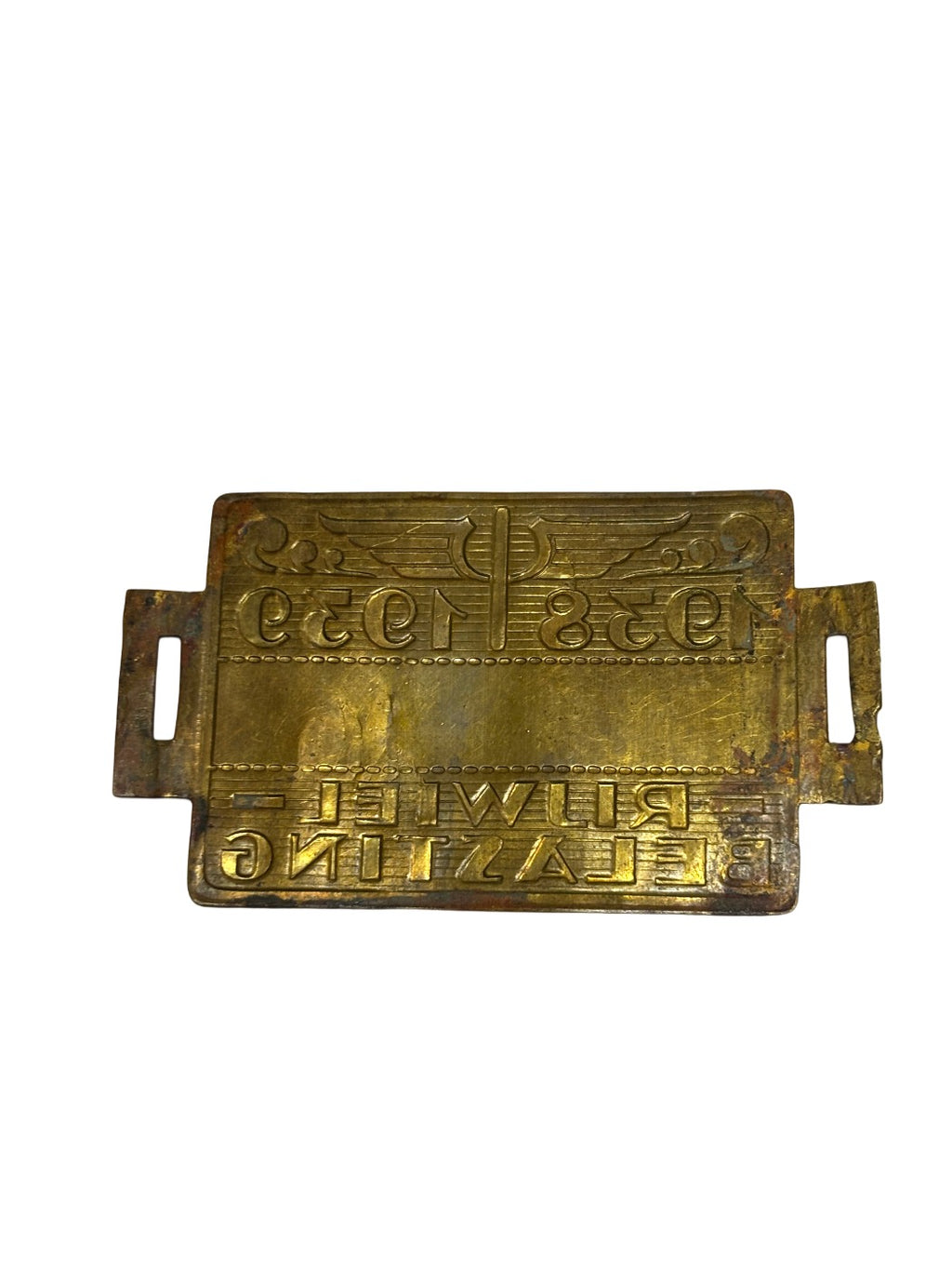 Dutch Bicycle Tax Plate 1938-1939