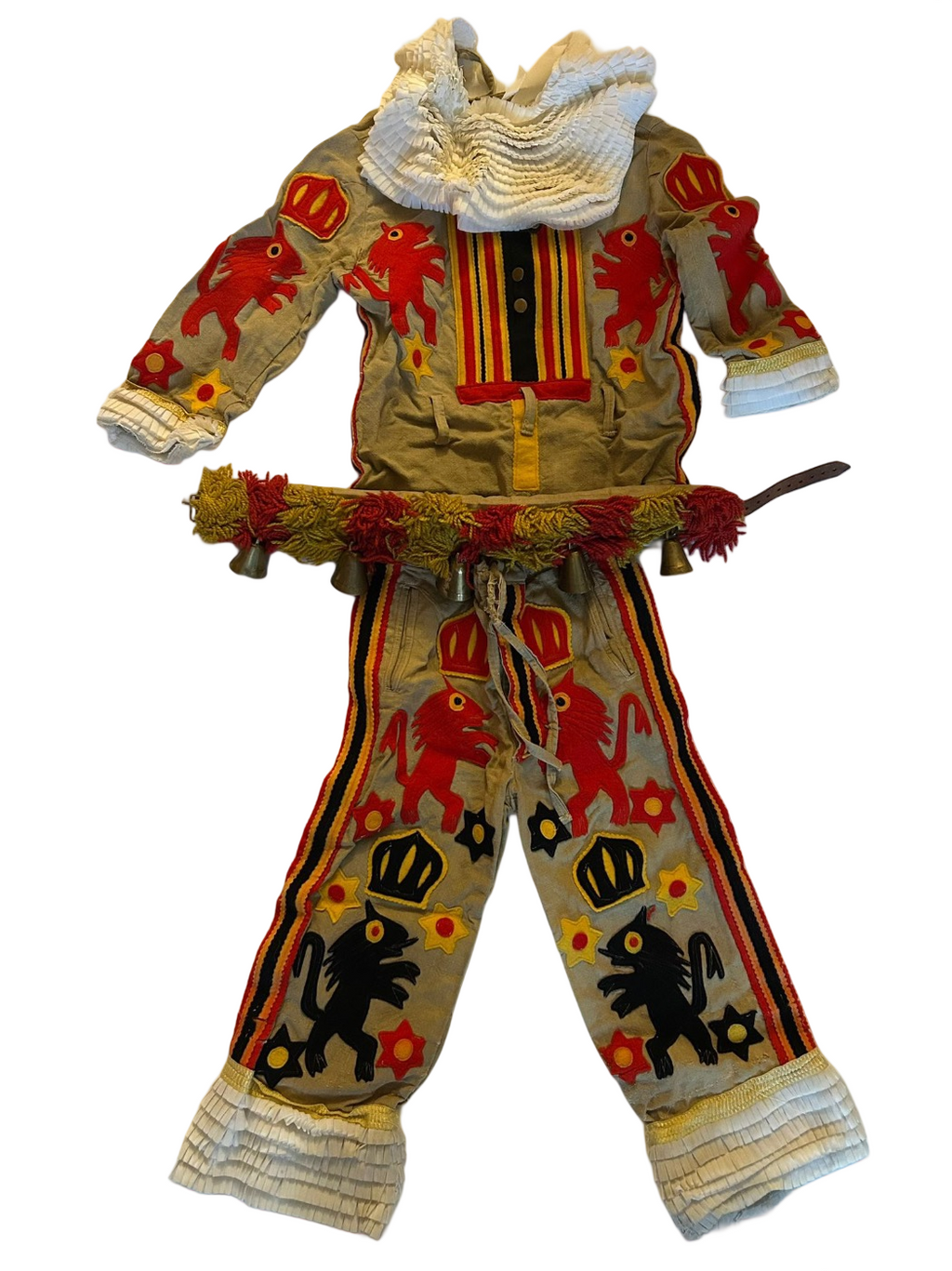 Authentic antique children's costume Carnaval de Binche
