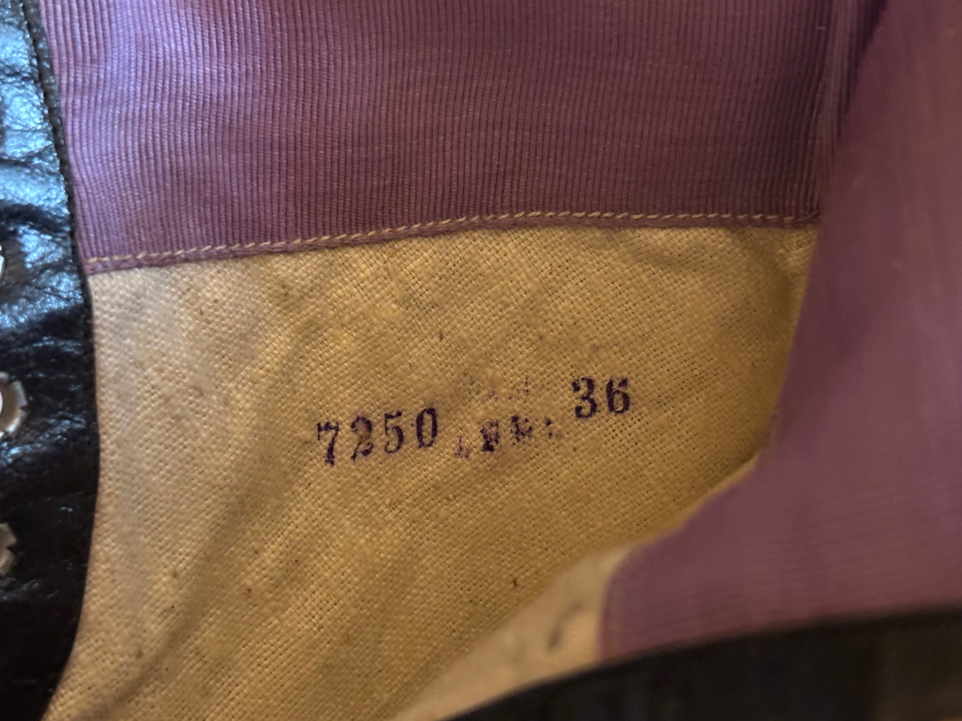 BDM zwart lederen veterlaarzen WW2