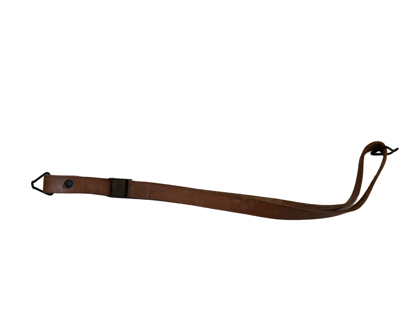 Jugulaire en cuir brun pour casque USM1