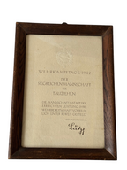 Certificaat SA Wehrkampftage 1942