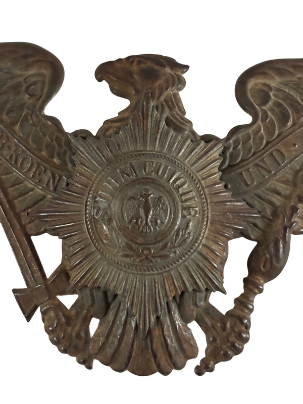 Pruisische manschappen Pickelhaube helmplaat WO1 Infanterie/artillerie hover image