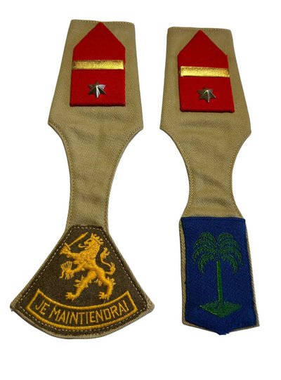 1 Paar Schuifpassanten Majoor Infanterie 2de Divisie in Ned-Indie