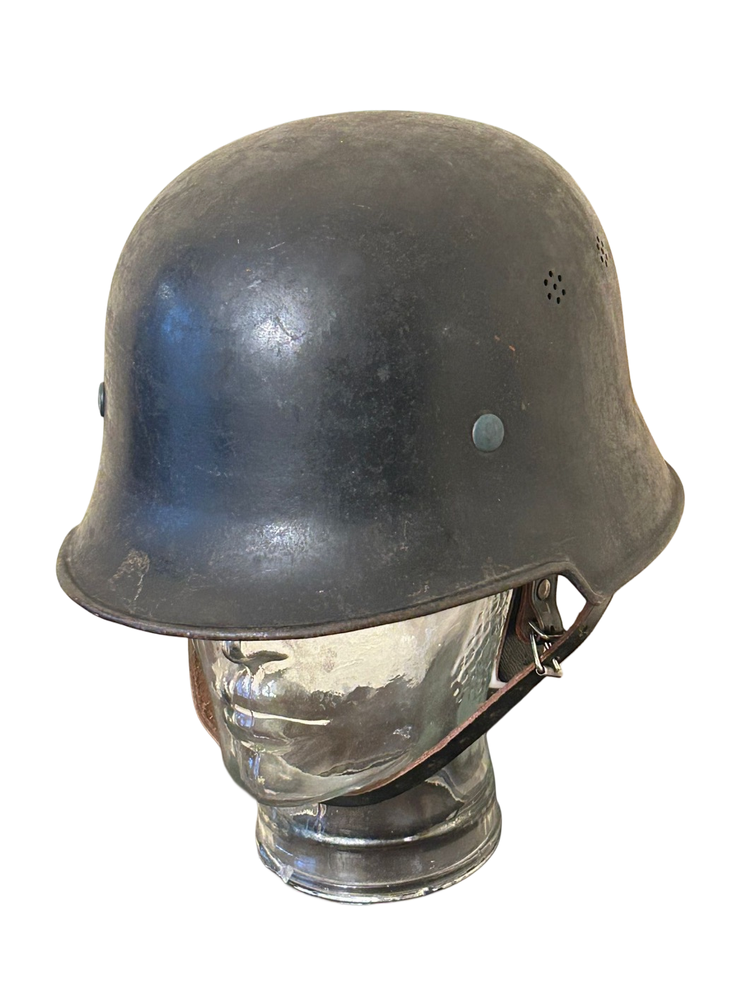 Deutsche WWII-Helmschale – DRP Thale – Feuerwehr / Feuerschutz Umbau