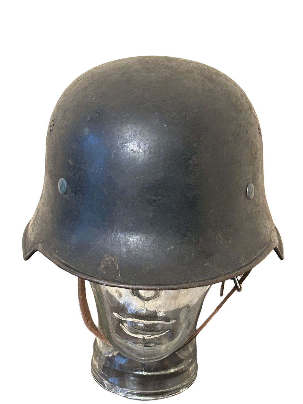 Deutsche WWII-Helmschale – DRP Thale – Feuerwehr / Feuerschutz Umbau