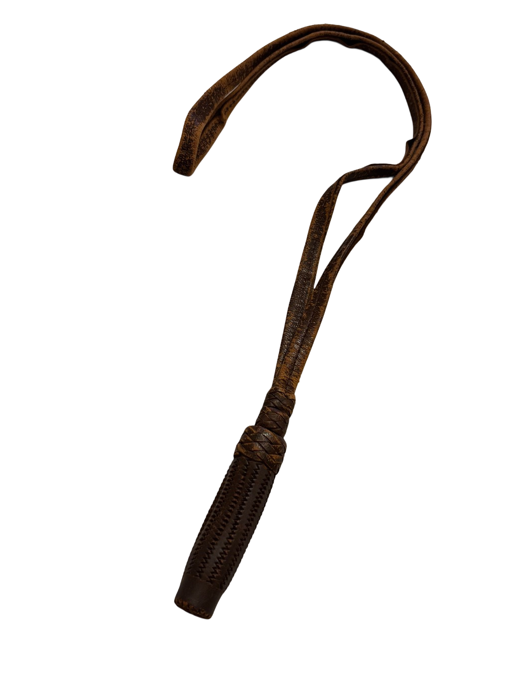 Pompon en cuir marron (Dragonne en cuir)