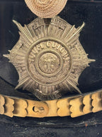 Preußischer Mannschafts-Tschako für das Garde-Jäger- oder Garde-Schützen-Bataillon, Modell ca. 1910–1914