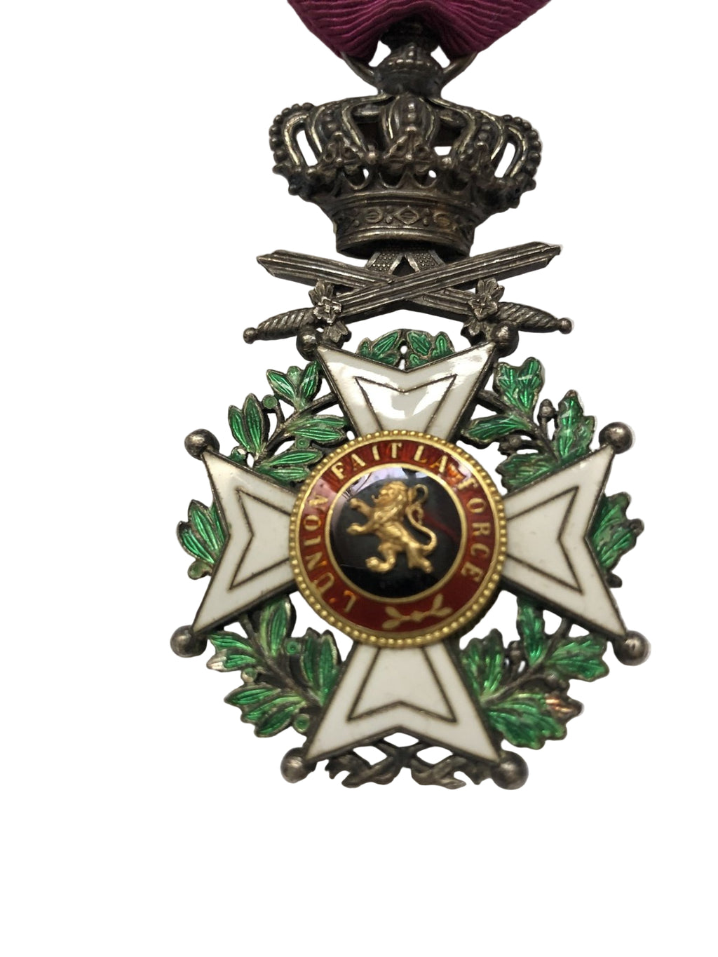 Belgische medaille Leopold 1  orde met zwaarden