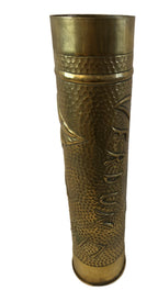 Paar koperen Franse bewerkten hulzen 1916-1917