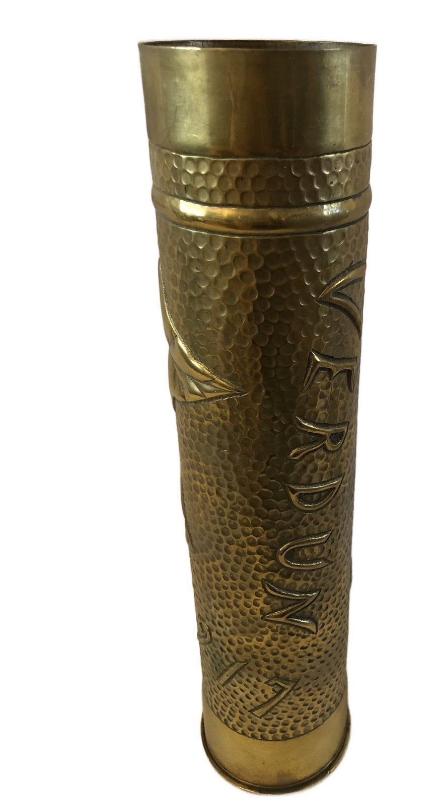 Paar koperen Franse bewerkten hulzen 1916-1917