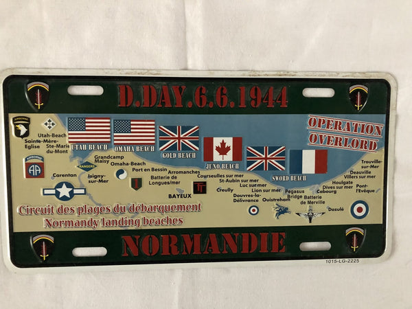 Plaque d'immatriculation du Jour J en Normandie, le 6 juin 1944 hover image