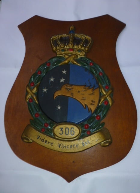 Uniek wandschild 306 Squadron KLU
