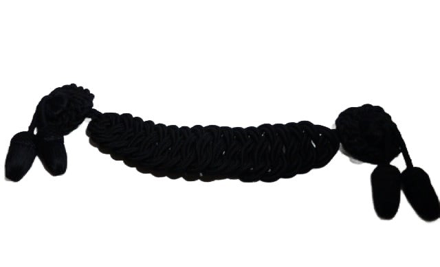 Zwart koord voor op de borst van de rouwmantel