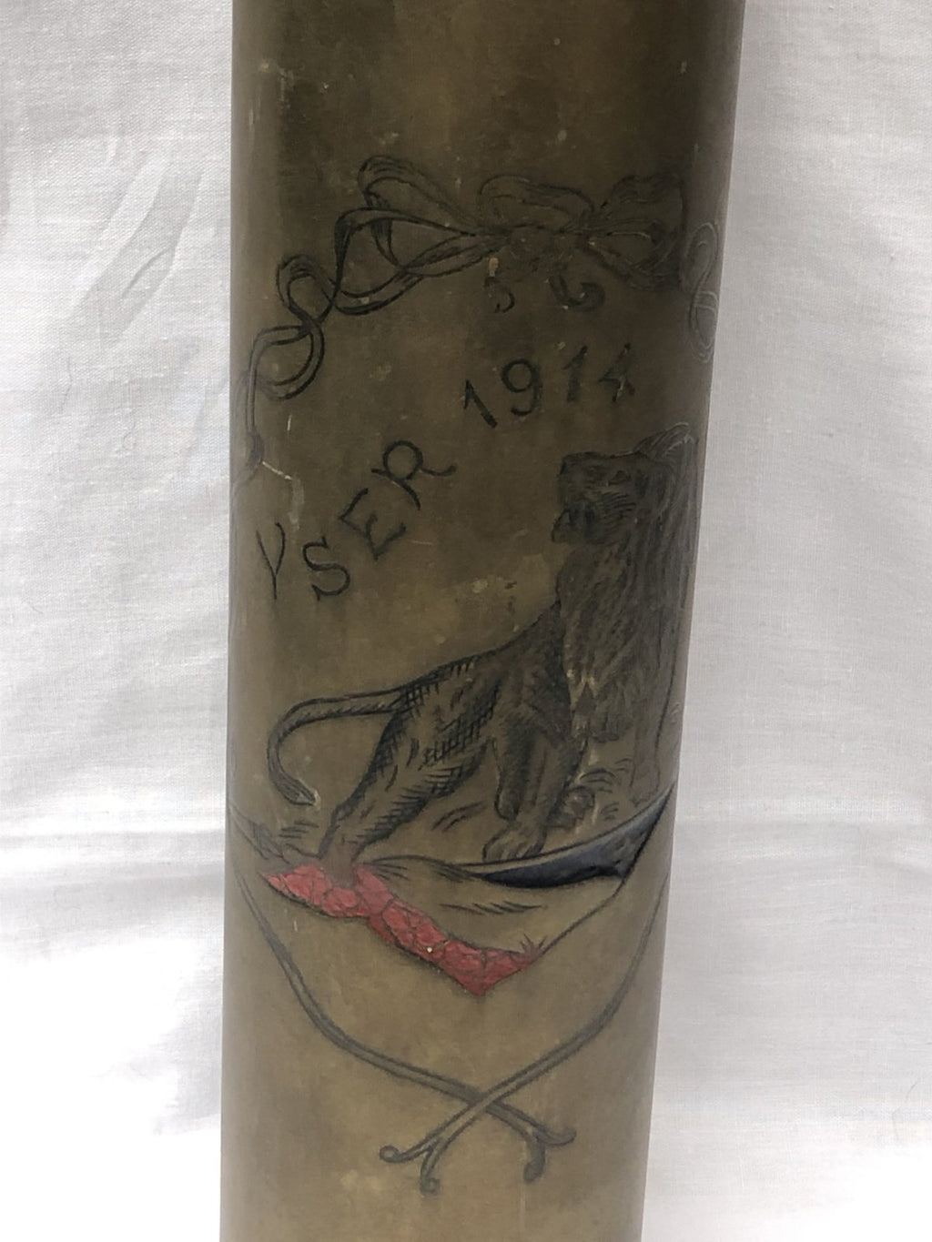 2x Koperen hulzen Slag om de Yser  1914-1918