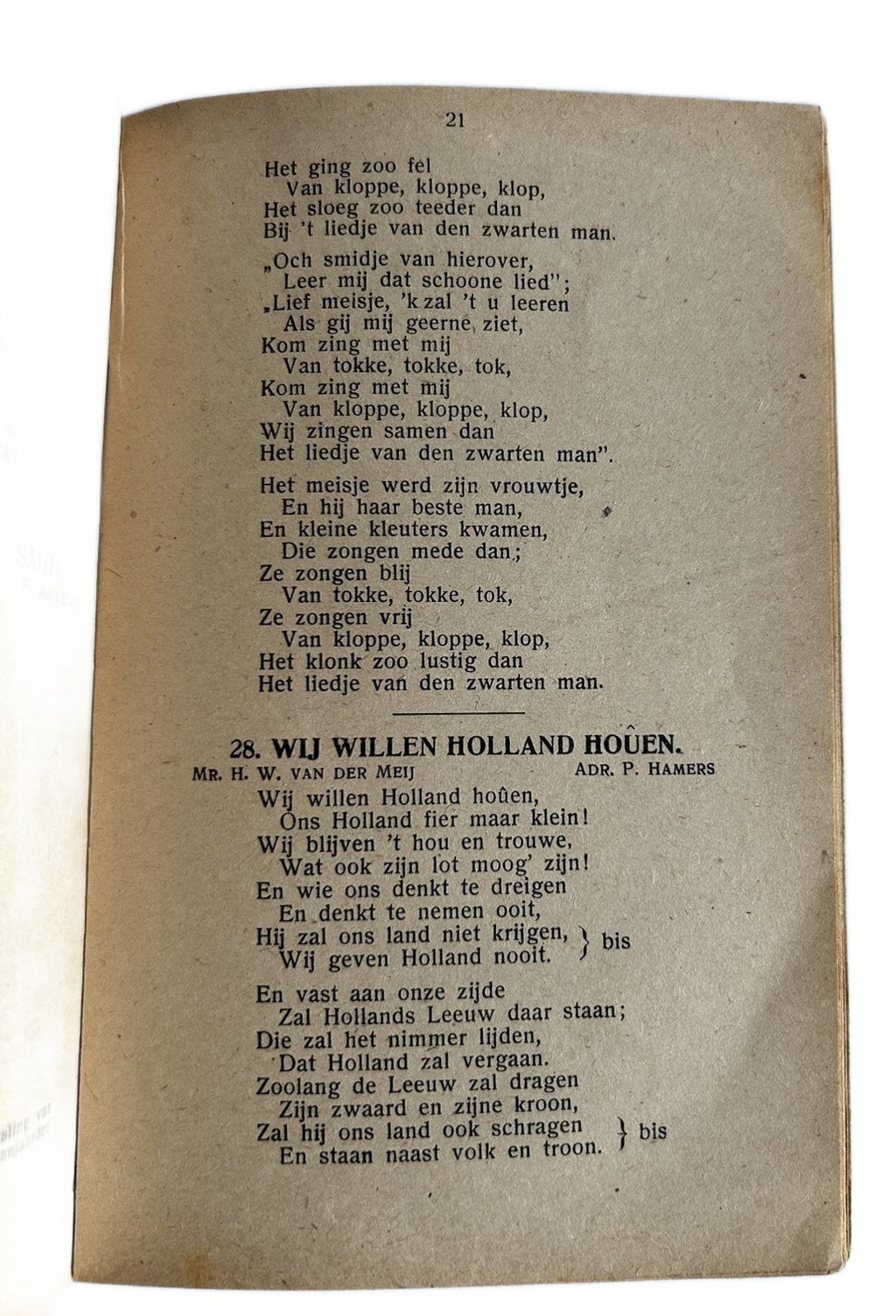 Zangbundel voor het Nederlandsche leger