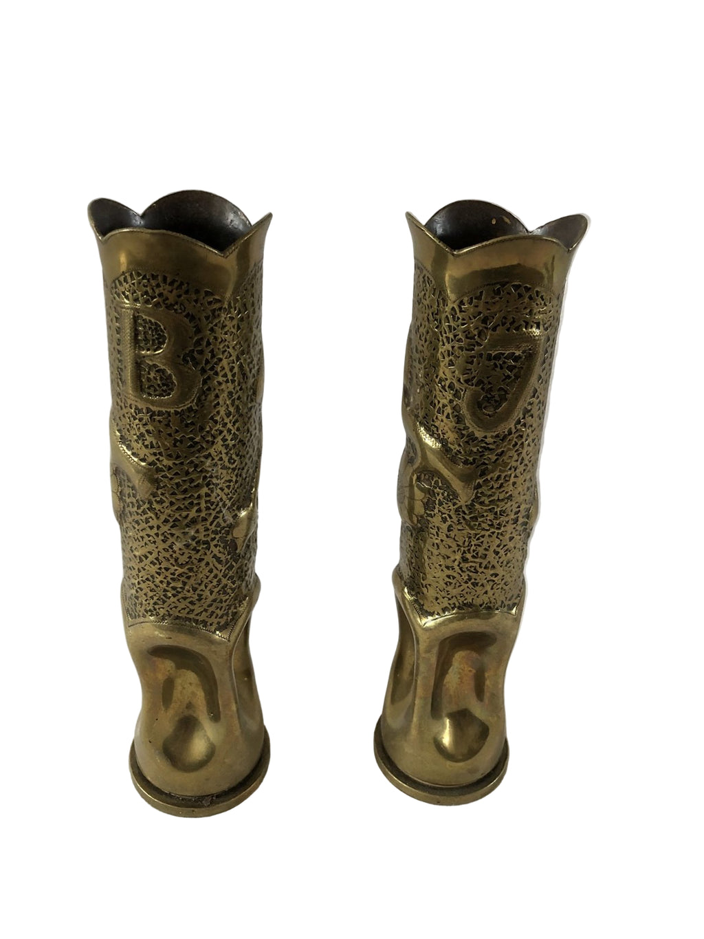 1 paar 40mm koperen bewerkte hulzen