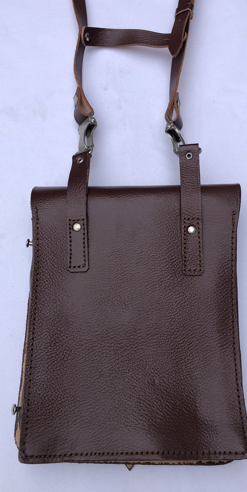 Bruin lederen kaartentas MDI