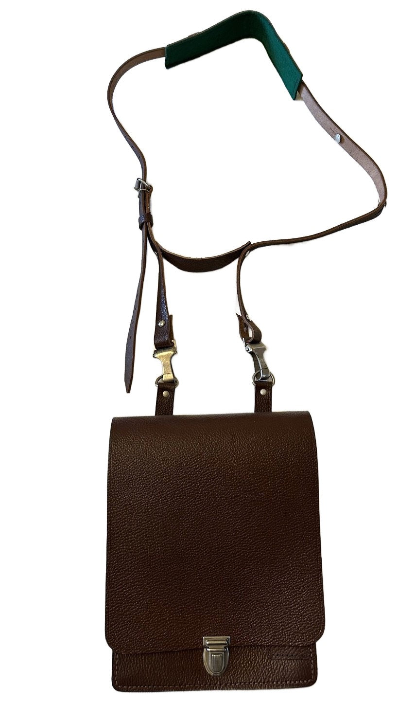 Bruin lederen kaartentas