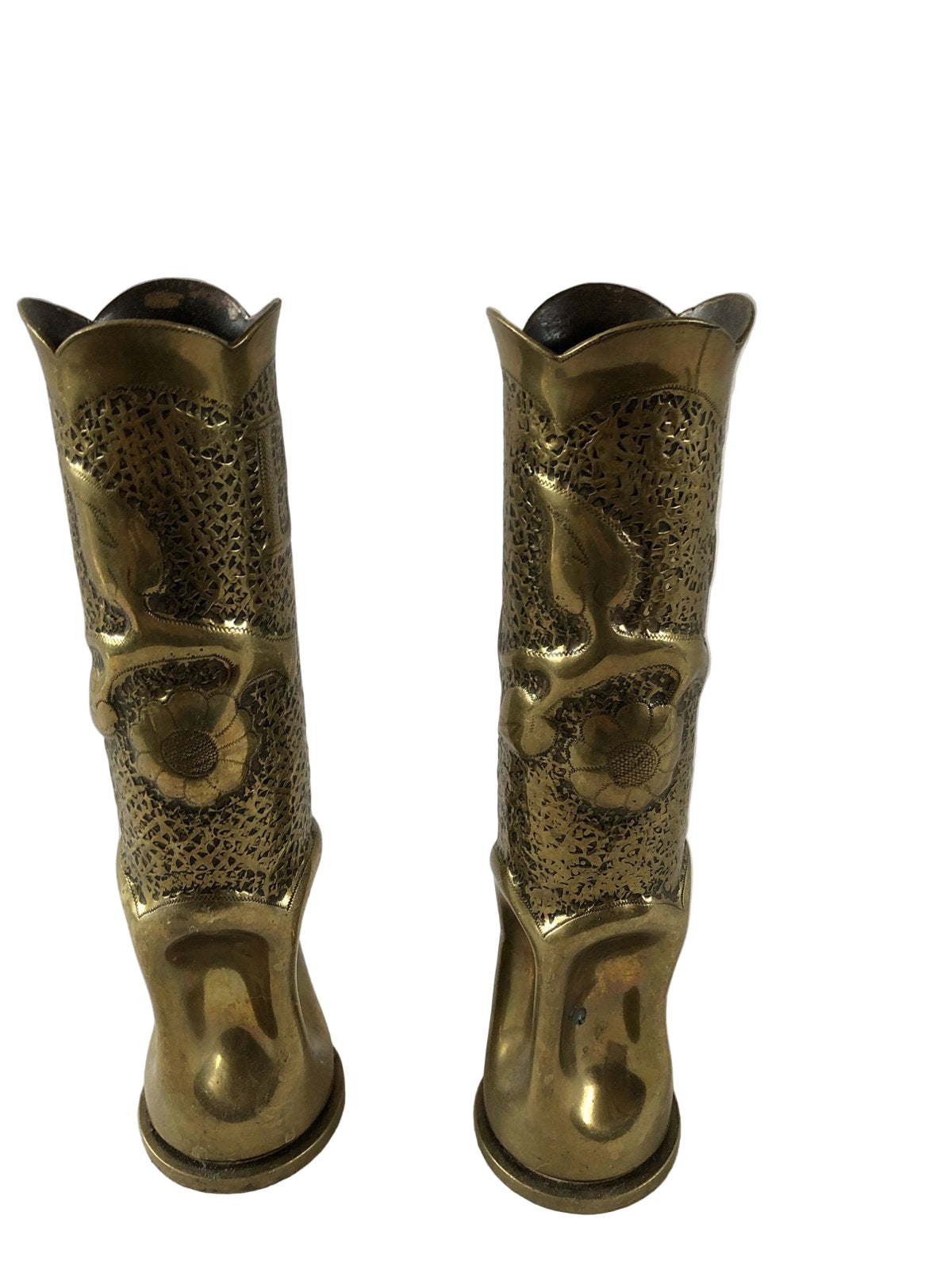 1 paar 40mm koperen bewerkte hulzen